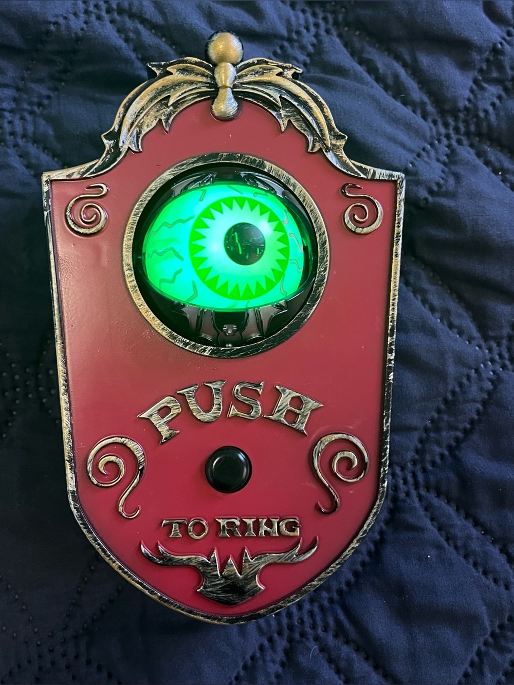 Halloween Animated Eyeball Doorbell with Sound Effects Works Tested